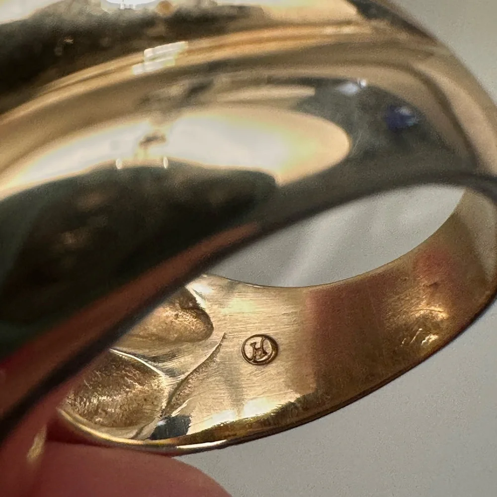 SOLD! 17.6 Grams Solid 14k Gold Swirl Cocktail Ring - Picture 14 of 16